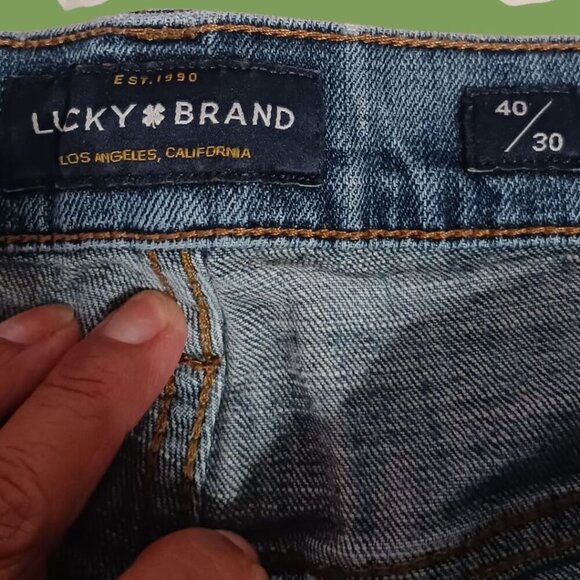 Lucky Brand 221 Straight Mens  Blue Denim Jeans Mid-Rise 40x30 - Picture 4 of 13